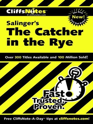 cover image of CliffsNotes on Salinger's The Catcher in the Rye